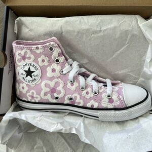 Converse Pink Floral High-Top Sneakers